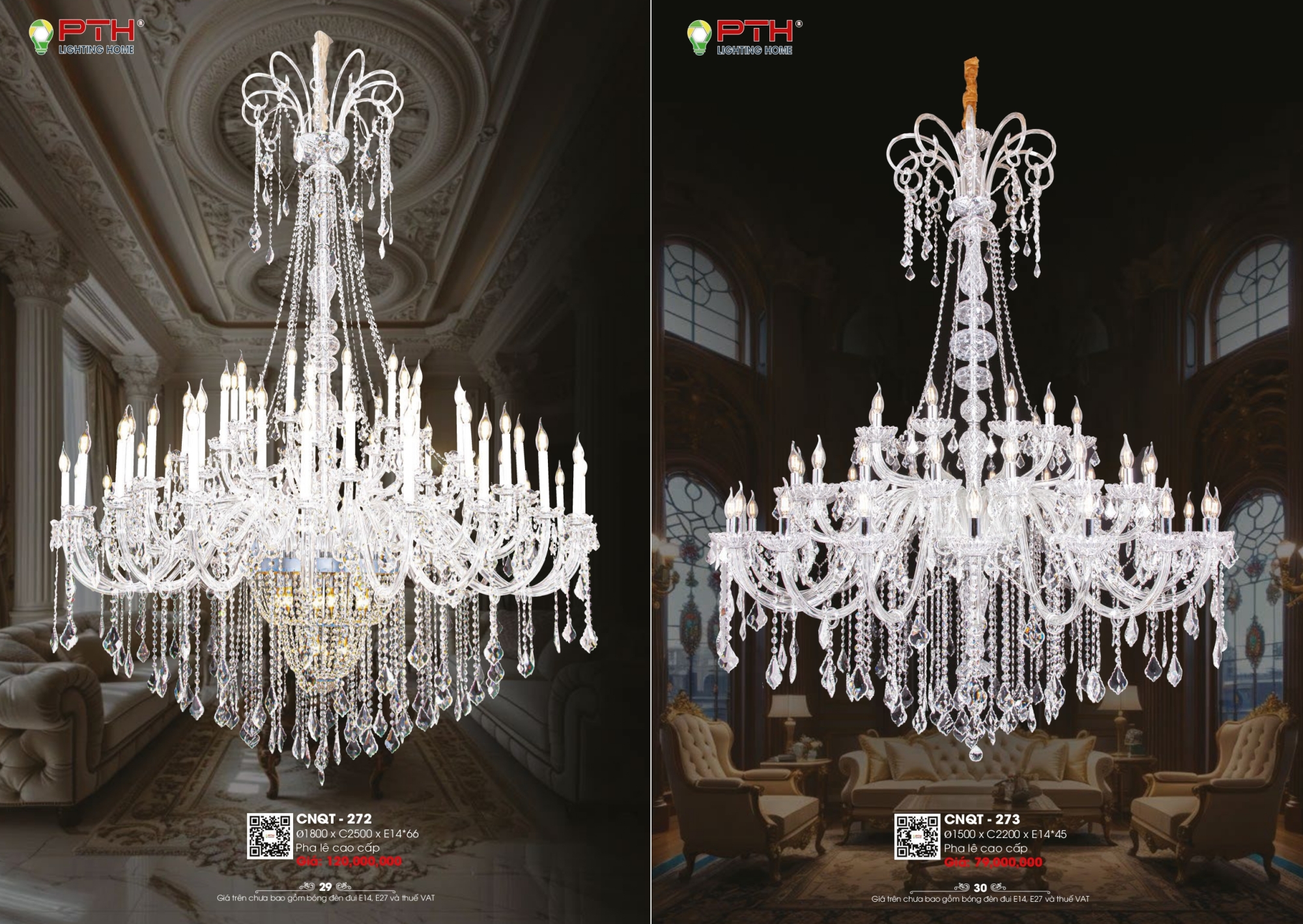 Bảng giá đèn trang trí PTH Lighting Home 2026